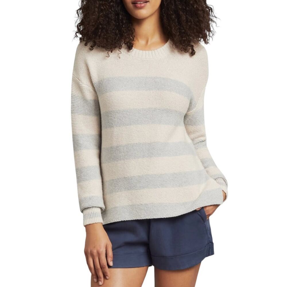 Faherty Ojai Nautical Stripe Cotton Blend Sweater